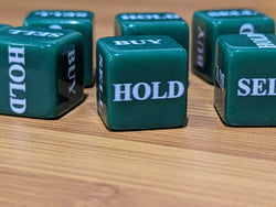 Stocks Dice d6 | Investment Decision Novelty Dice 6-Sided 16mm Funny Dice (Online Only)