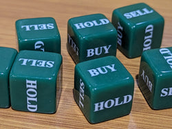 Stocks Dice d6 | Investment Decision Novelty Dice 6-Sided 16mm Funny Dice (Online Only)