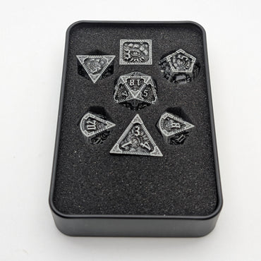 Elder Scroll - 7 Piece DnD Dice Set | Metal RPG Gaming Dice (ONLINE ORDER ONLY)