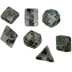 Shining Stars - 7 Piece DnD Dice Set | Acrylic RPG Gaming Dice (ONLINE ORDER ONLY)