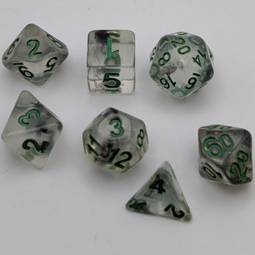 Shining Stars - 7 Piece DnD Dice Set | Acrylic RPG Gaming Dice (ONLINE ORDER ONLY)