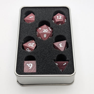 Briarwood Berry - 7 Piece DnD Dice Set | Wood RPG Gaming Dice (ONLINE ORDER ONLY)