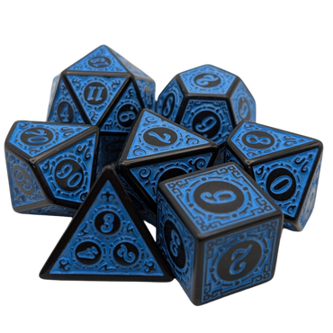 Enchanted Seas - 7 Piece DnD Dice Set | Acrylic RPG Gaming Dice (ONLINE ORDER ONLY)