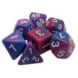 Fantasy Imagination - 7 Piece DnD Dice Set | Acrylic RPG Gaming Dice (ONLINE ORDER ONLY)