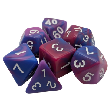 Fantasy Imagination - 7 Piece DnD Dice Set | Acrylic RPG Gaming Dice (ONLINE ORDER ONLY)