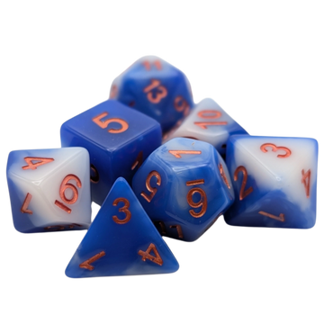 Sea and Sky- 7 Piece DnD Dice Set | Acrylic RPG Gaming Dice (ONLINE ORDER ONLY)