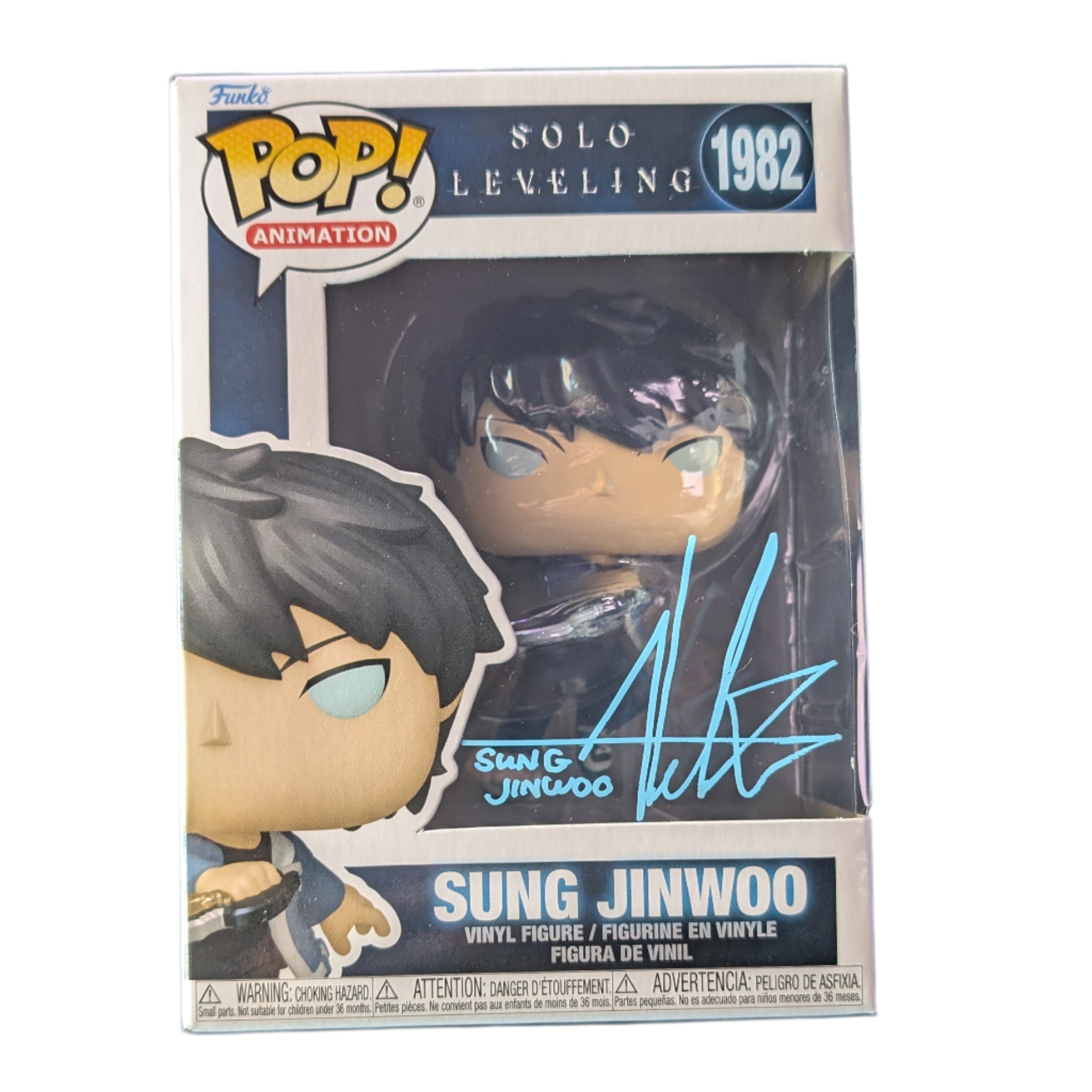 Solo Leveling Sung Jinwoo Signed Aleks Le Funko Pop! Vinyl Figure #1982 (ONLINE ORDER ONLY)