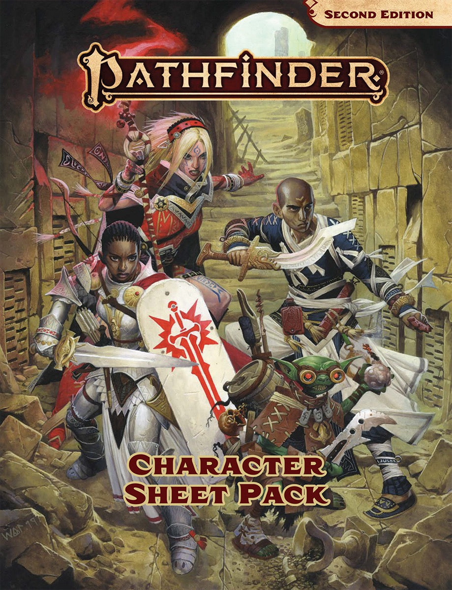 Pathfinder: 2nd Edition Character Sheet Pack (ONLINE ORDER ONLY)