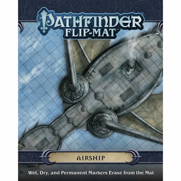 PZO30082 Airship Flip Mat Roleplaying Game Pathfinder Paizo (ONLINE ORDER ONLY)