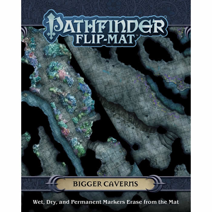 PZO30083 Bigger Caverns Maps Flip Mat Pathfinders Paizo (ONLINE ORDER ONLY)