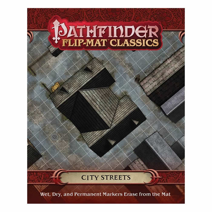 PZO31007 City Streets Flip-Mat Classics Pathfinder RPG Paizo Publishing (ONLINE ORDER ONLY)
