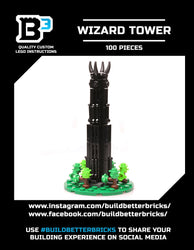 Dark Wizard Tower Building Set made using LEGO parts (Online Order Only)