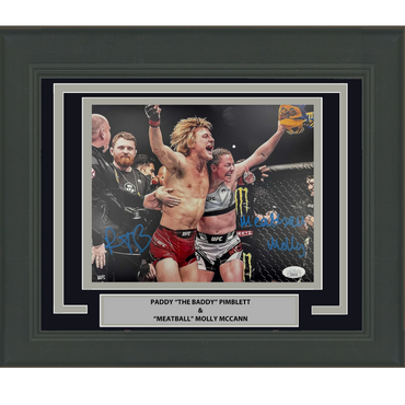 Framed Autographed/Signed Paddy Pimblett & Molly "Meatball" McCann Dual UFC MMA Fighting 8x10 Photo JSA COA (ONLINE ORDER ONLY)