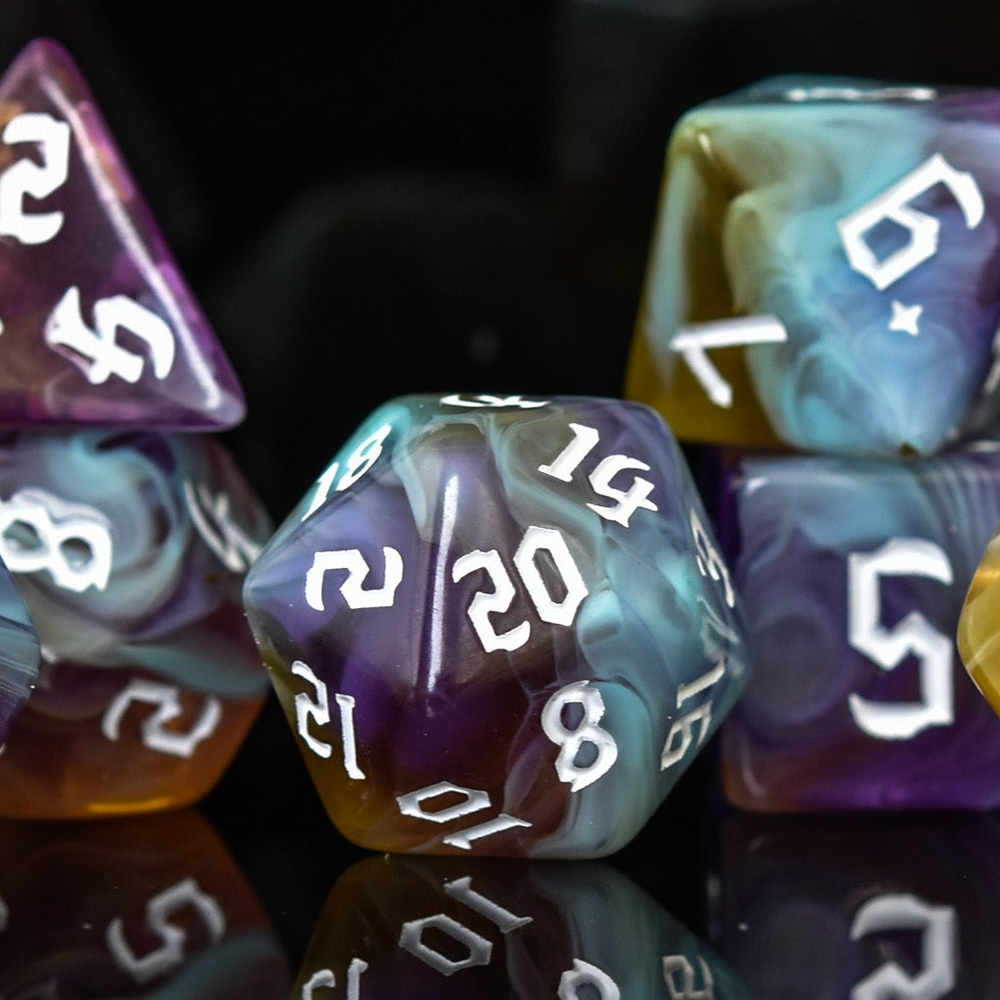 Pre-Order || Paladin Class Acrylic Dice Set