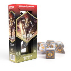 D&D Adventure Dice Set - Paladin Edition | White/Grey 14pc Collection (ONLINE ORDER ONLY)