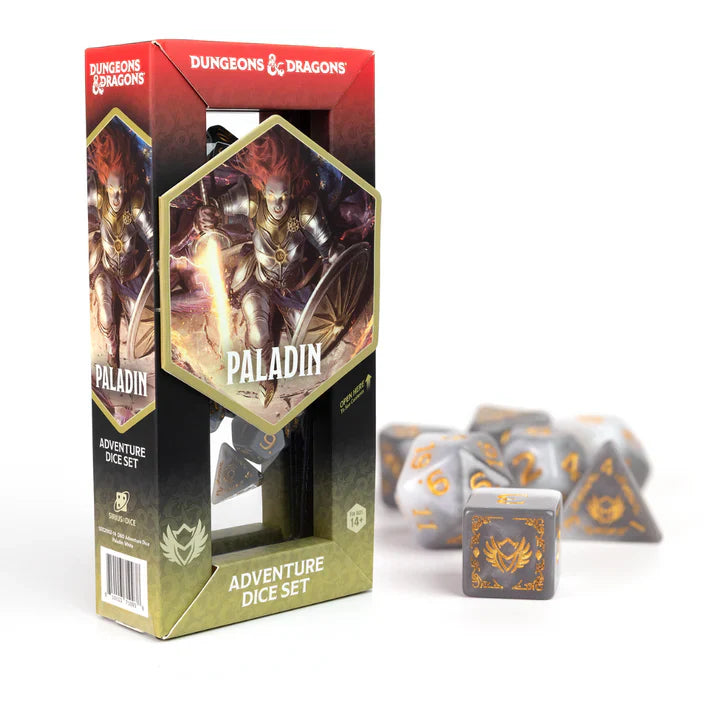 D&D Adventure Dice: Paladin (White / Grey) (ONLINE ORDER ONLY)