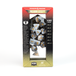D&D Adventure Dice Set - Paladin Edition | White/Grey 14pc Collection (ONLINE ORDER ONLY)
