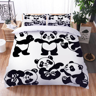 Panda Pattern Bedding Set Quilt Cover Without Filler (Online Order Only)