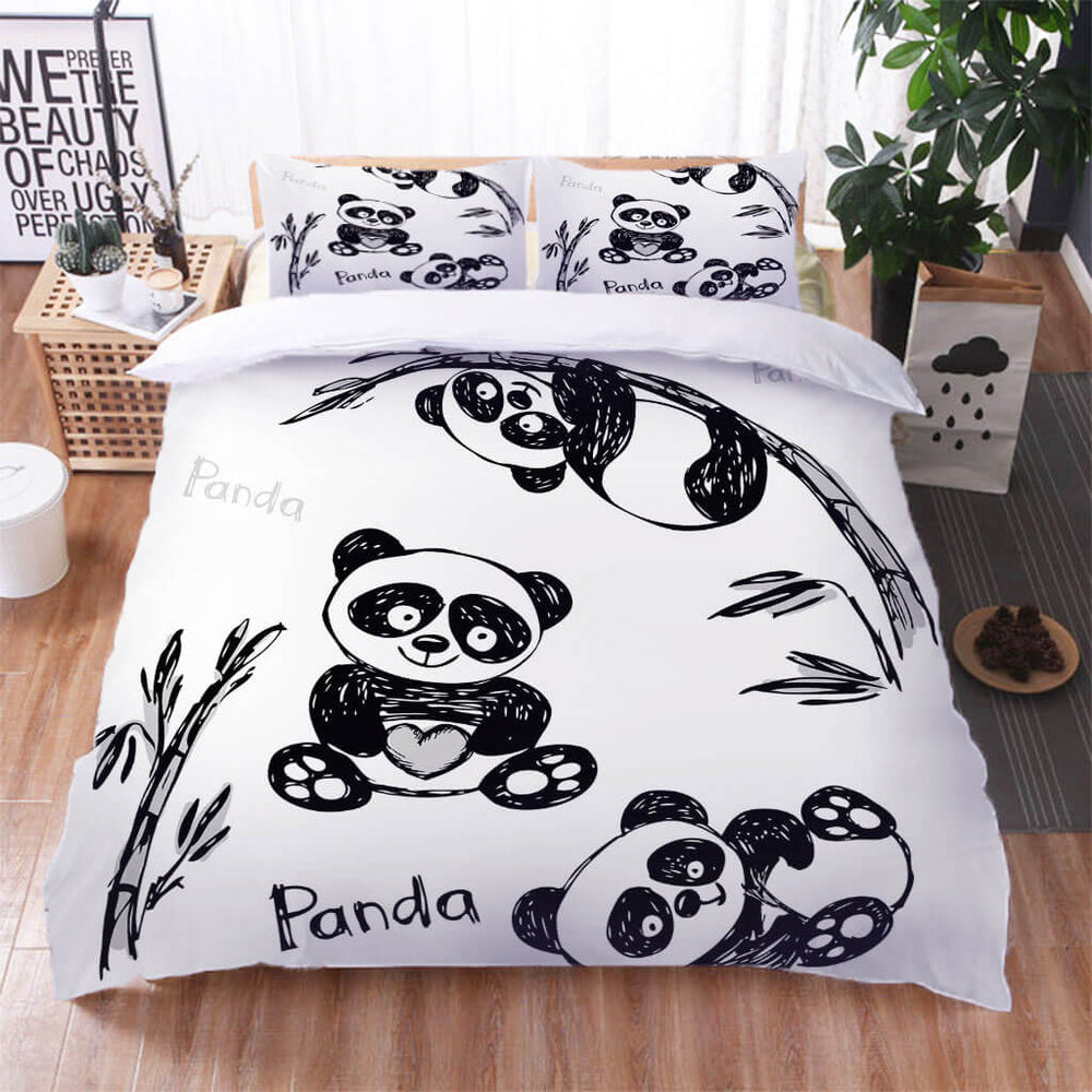 Panda Pattern Bedding Set Quilt Cover Without Filler (Online Order Only)