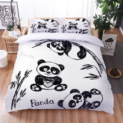 Panda Pattern Bedding Set Quilt Cover Without Filler (Online Order Only)