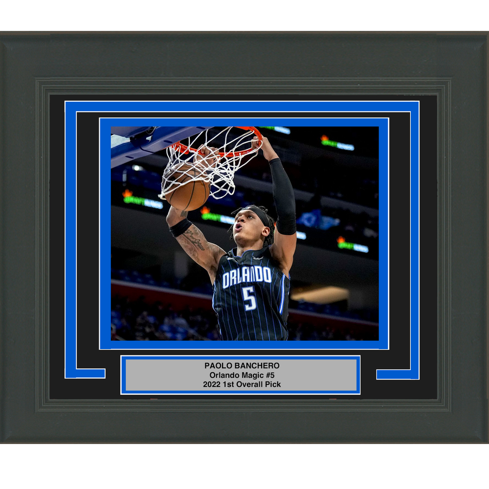 Framed Paolo Banchero Orlando Magic 8x10 Basketball Photo (ONLINE ORDER ONLY)