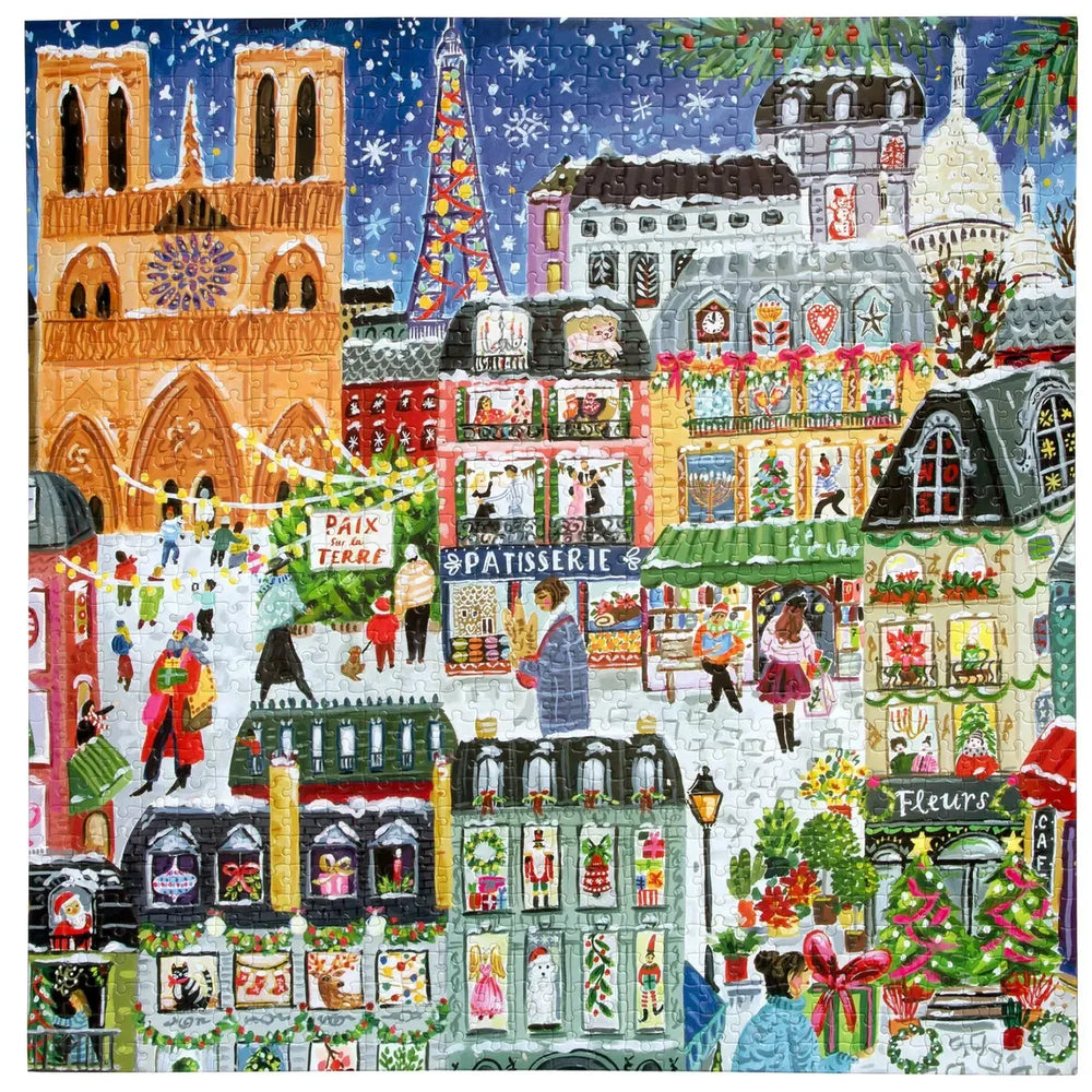 Paris Christmas 1000 Piece Jigsaw Puzzle eeBoo (ONLINE ORDER ONLY)
