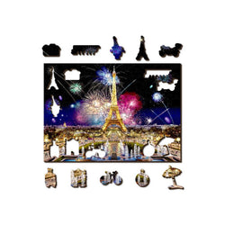 Paris by Night 150 Piece Wood Jigsaw Puzzle Wooden City (ONLINE ORDER ONLY)