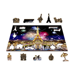 Paris by Night 150 Piece Wood Jigsaw Puzzle Wooden City (ONLINE ORDER ONLY)
