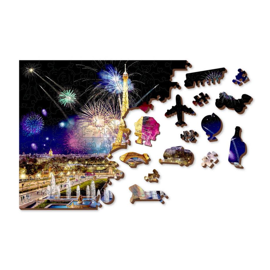 Paris by Night 150 Piece Wood Jigsaw Puzzle Wooden City (ONLINE ORDER ONLY)