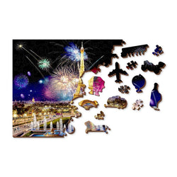 Paris by Night 150 Piece Wood Jigsaw Puzzle Wooden City (ONLINE ORDER ONLY)