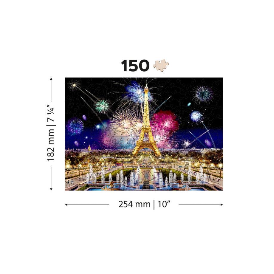 Paris by Night 150 Piece Wood Jigsaw Puzzle Wooden City (ONLINE ORDER ONLY)