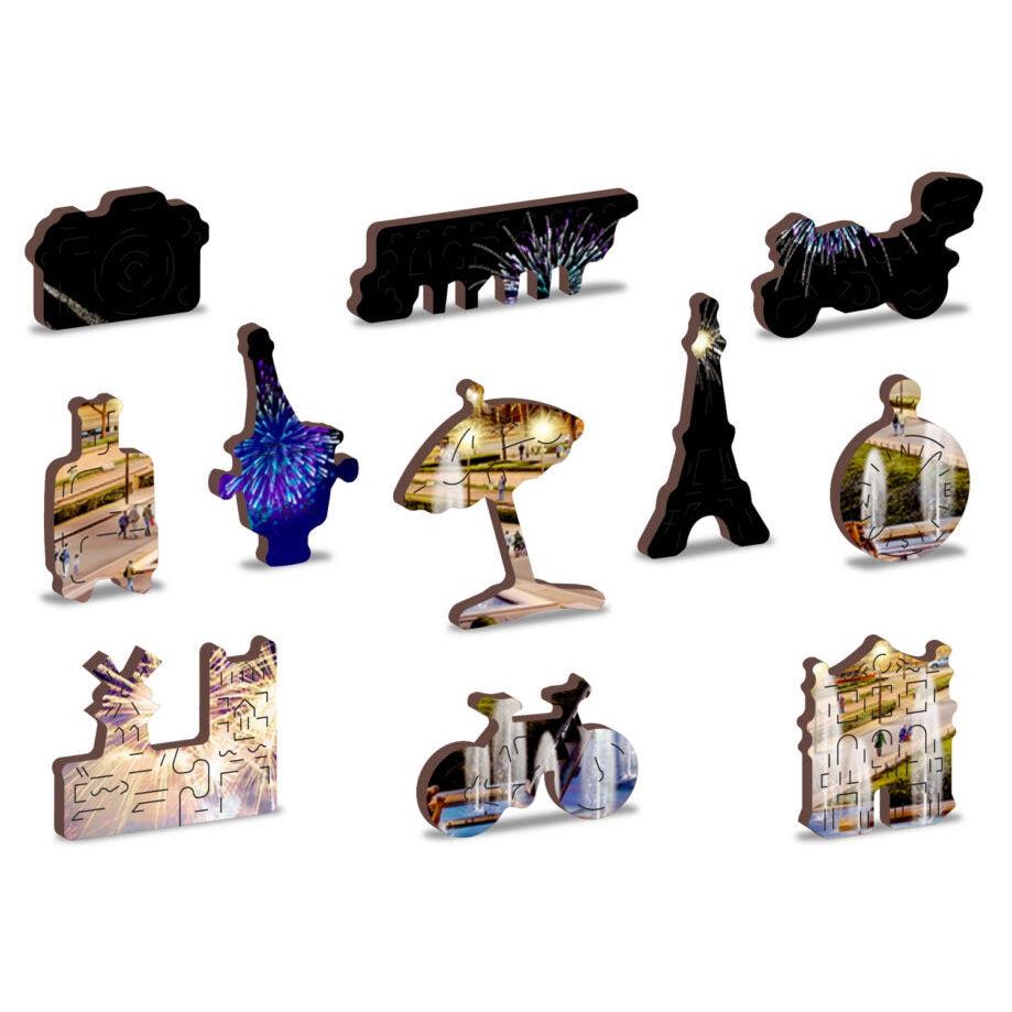 Paris by Night 150 Piece Wood Jigsaw Puzzle Wooden City (ONLINE ORDER ONLY)