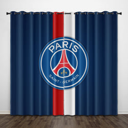 Paris Saint-Germain Football Club Curtains Pattern Blackout Window Drapes (Online Order Only)