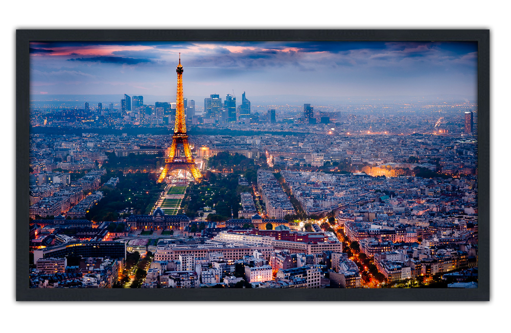 Professionally Framed Paris France Eiffel Tower Paris High-Resolution Panoramic Photo 12x22 Wall Art (ONLINE ORDER ONLY)