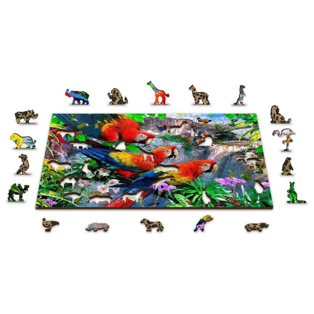 Parrot Island 150 Piece Wood Jigsaw Puzzle Wooden City (ONLINE ORDER ONLY)