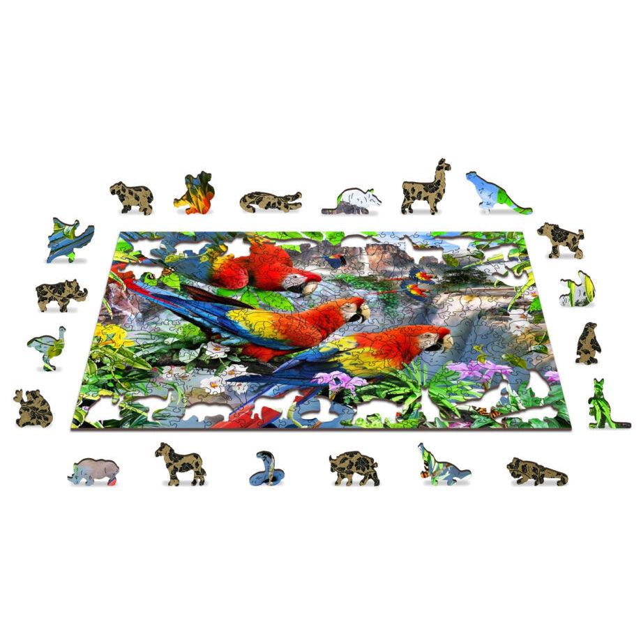 Parrot Island 300 Piece Wood Jigsaw Puzzle Wooden City (ONLINE ORDER ONLY)