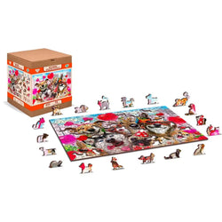 Party Time 300 Piece Wood Jigsaw Puzzle Wooden City (ONLINE ORDER ONLY)