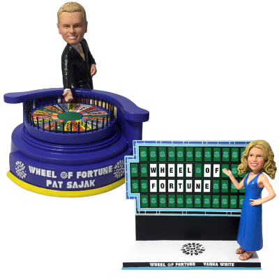Wheel of Fortune Pat Sajak and Vanna White Bobbleheads (ONLINE ORDER ONLY)