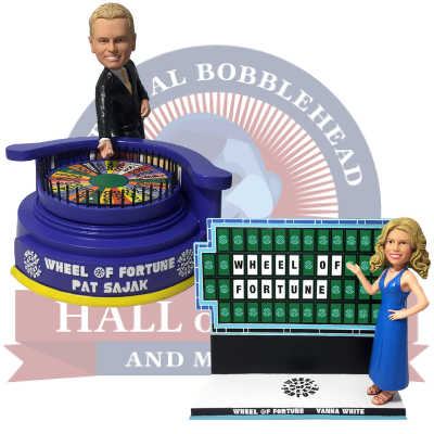 Wheel of Fortune Pat Sajak and Vanna White Bobbleheads (ONLINE ORDER ONLY)
