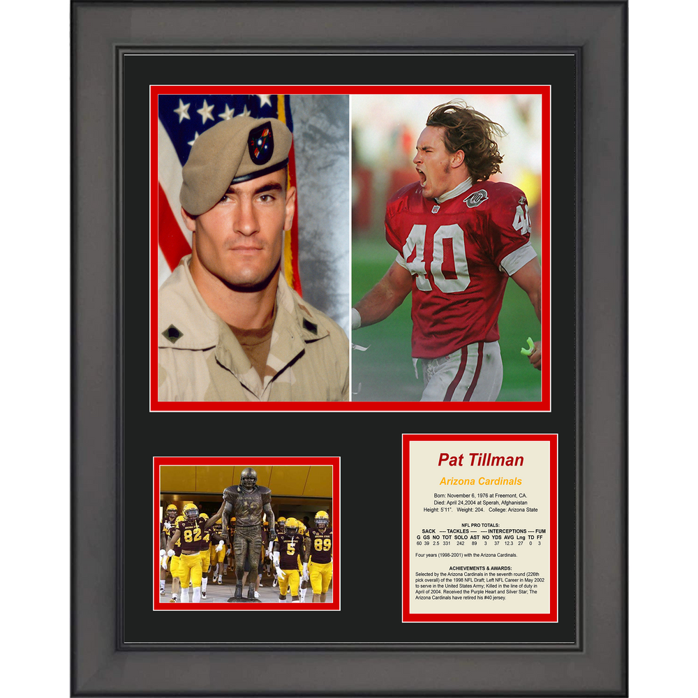 Framed Pat Tillman Arizona Cardinals Football 11"x14" Three Photo Collage (ONLINE ORDER ONLY)