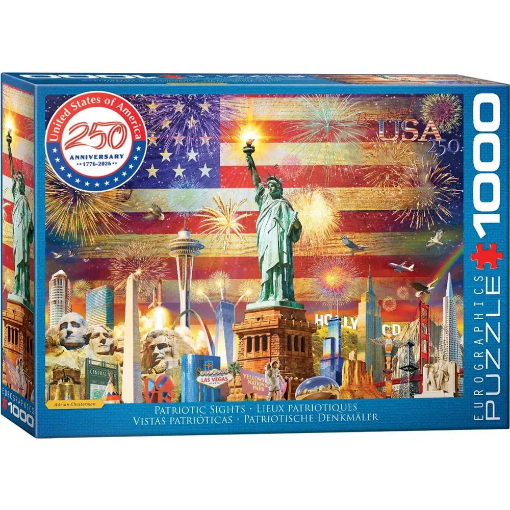 Patriotic Sights 1000 Piece Jigsaw Puzzle Eurographics
