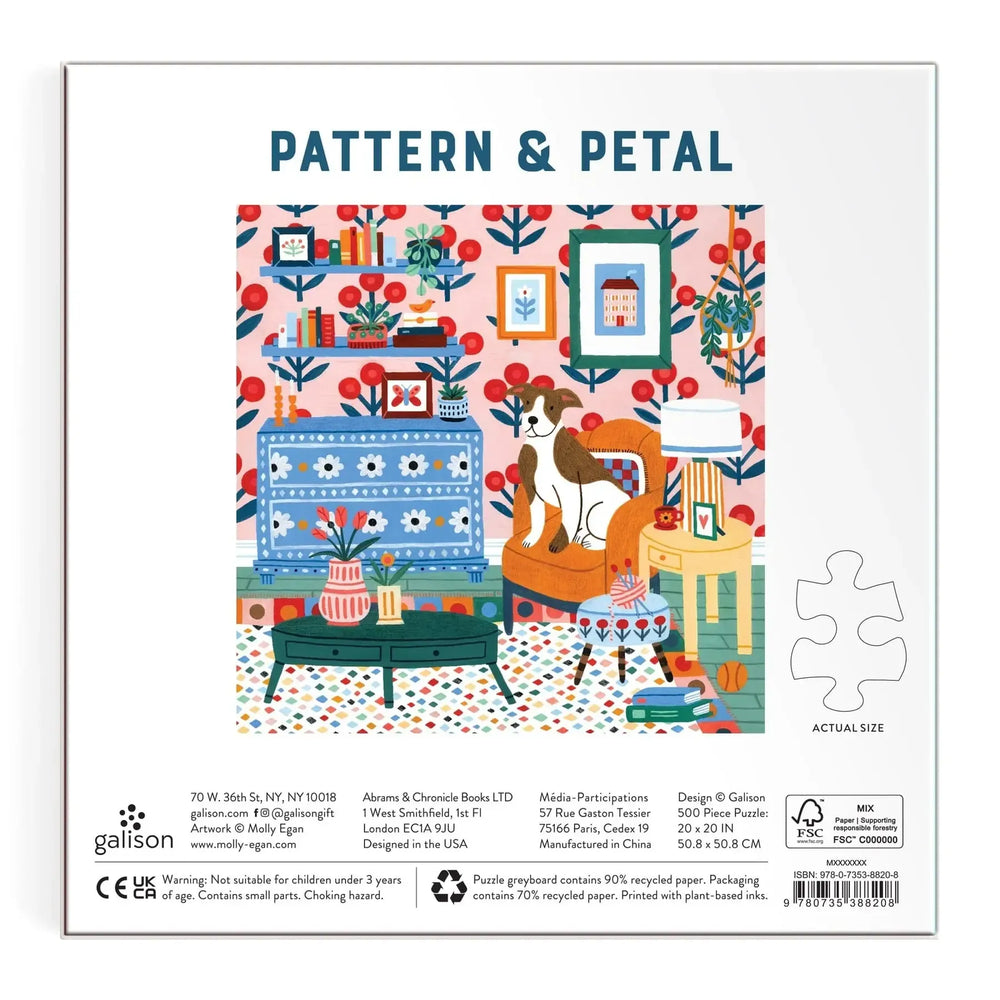 Pattern & Petal 500 Piece Jigsaw Puzzle Galison
