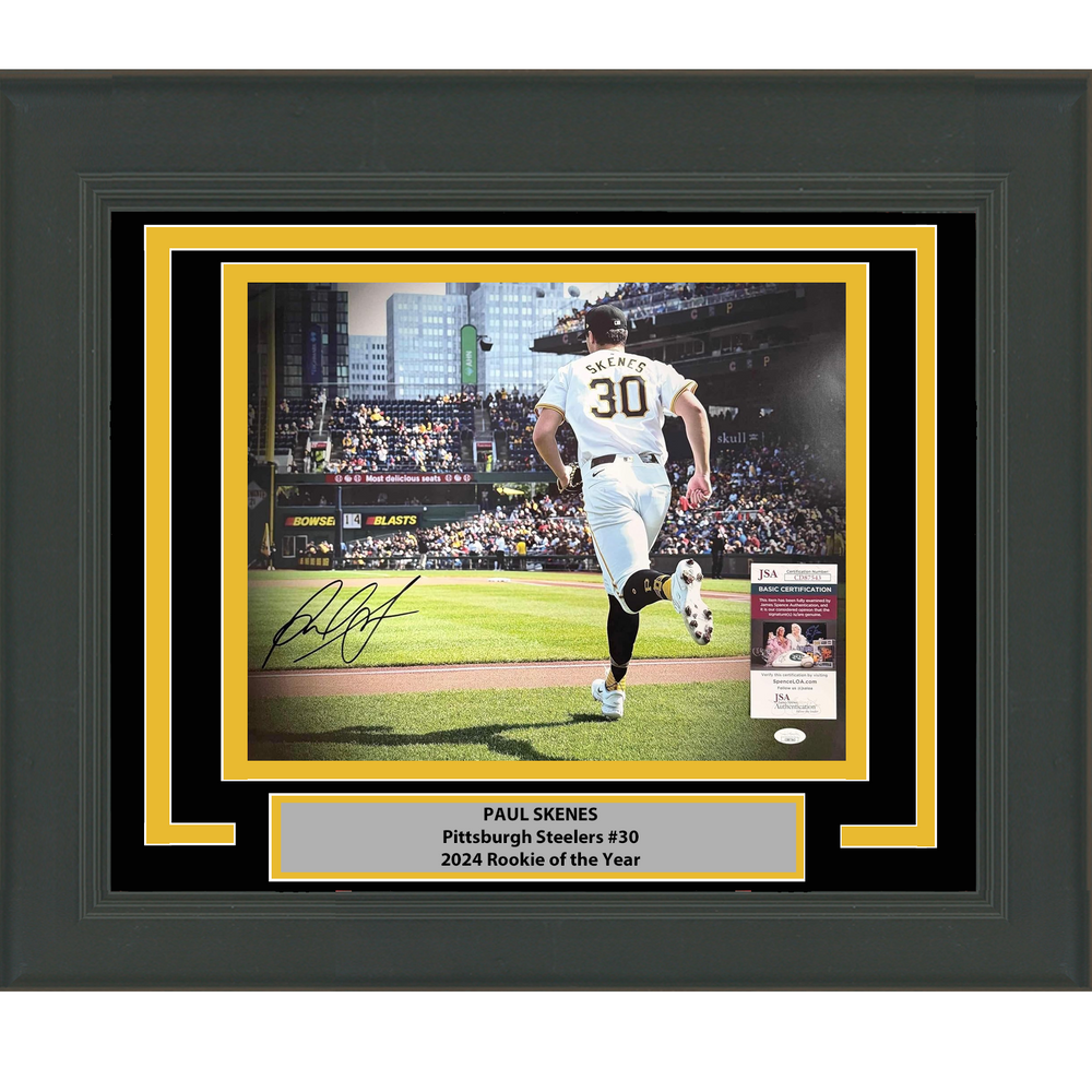 Framed Autographed/Signed Paul Skenes Pittsburgh Pirates 16x20 Baseball Photo JSA COA (ONLINE ORDER ONLY)