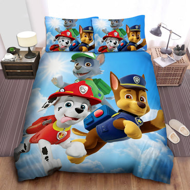 Paw Patro Sky Background Bedding Set Duvet Covers Without Filler (ONLINE ORDER ONLY)