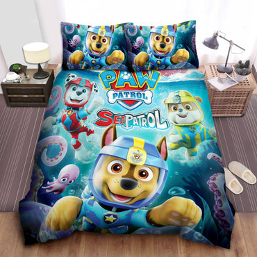 Paw Patrol Sea Patrol Ship And Octopus Bedding Set Duvet Covers Without Filler (ONLINE ORDER ONLY)