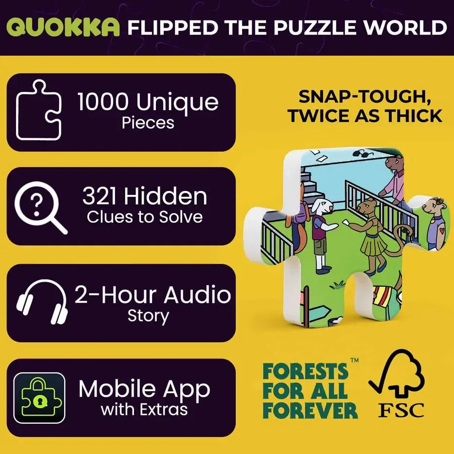 Pawchella Bash "Seek & See" 1000 Piece Jigsaw Puzzle Quokka