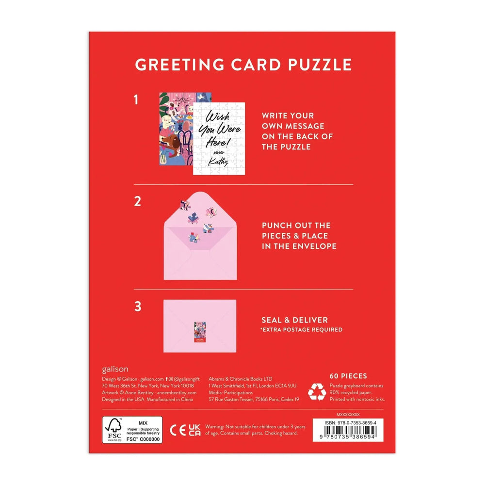 Paws for Love Greeting Card 60 Piece Jigsaw Puzzle Galison (ONLINE ORDER ONLY)