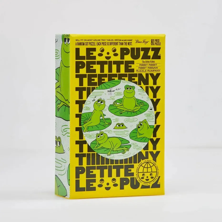 Peace Frogs 81 Piece Round Jigsaw Puzzle Le Puzz