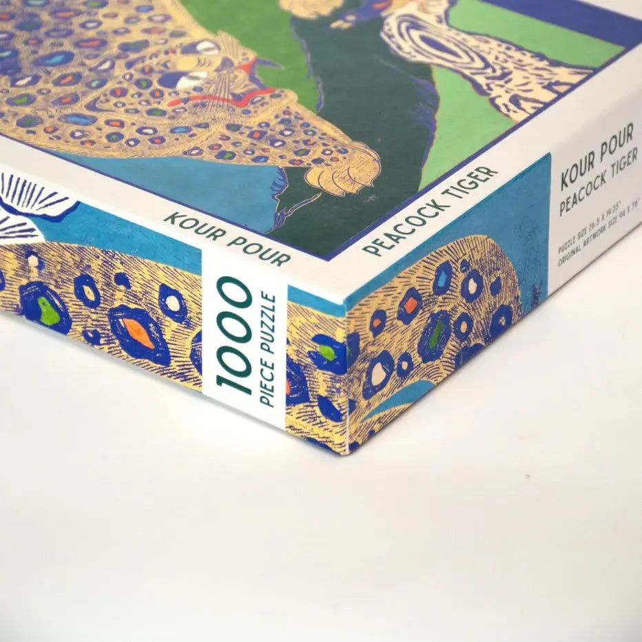 Peacock Tiger by Kour Pour 1000 Piece Jigsaw Puzzle Kinstler