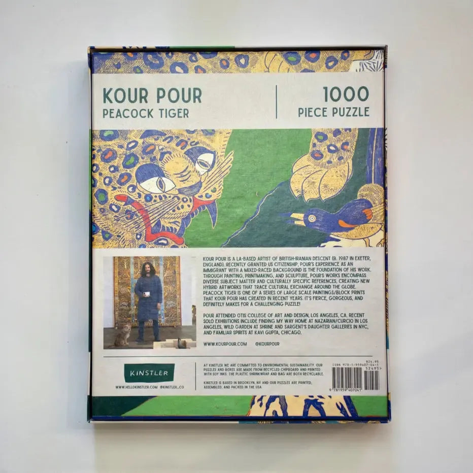 Peacock Tiger by Kour Pour 1000 Piece Jigsaw Puzzle Kinstler